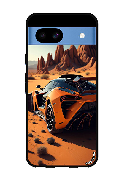 Theodor جراب واقٍ مضاد للخدش والصدمات لهاتف Google Pixel 8a سيارة في الصحراء