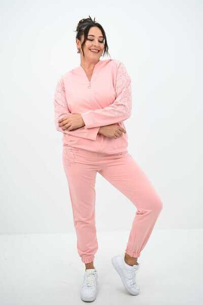 Bigsize Women's plus size tracksuit with rhinestones 8129