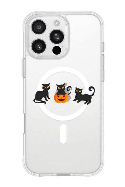 Theodor جراب ماج سيف لهاتف آيفون 16 برو، غطاء حماية مقاوم للصدمات - قطط، قرع،...