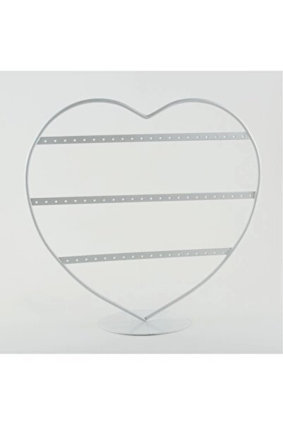 MeGass Dekor حامل أقراط معدني أبيض اللون مقاس 32 × 27 سم مستورد