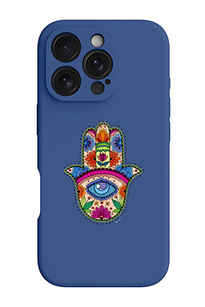 Theodor iPhone 16 Pro Max Blue Protective Liquid Silicone Shockproof Case - H...