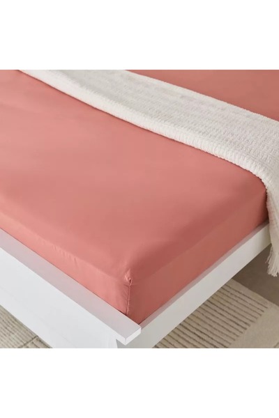 Home Box Derby Solid Microfiber Queen Fitted Sheet - 150x200+25 cm