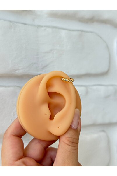 alysa jewelry Cerrahi Çelik zirkon baget taşlı halka Piercing 8mm helix lobe