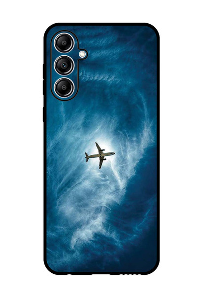 Theodor جراب واقٍ مضاد للخدش والصدمات لهاتف سامسونج جالاكسي F15، طائرة في السماء