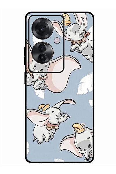 Theodor جراب واقٍ مضاد للخدش والصدمات لهاتف Oppo Reno 11F بتصميم فيل صغير طائر