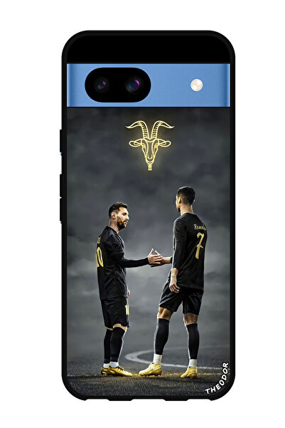 Theodor جراب واقٍ مضاد للخدش والصدمات لهاتف Google Pixel 8a ميسي رونالدو الماعز