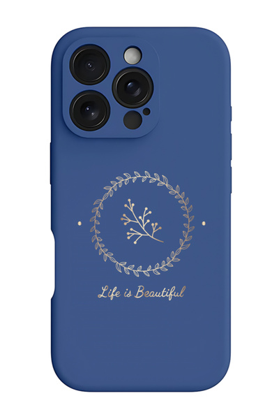 Theodor غطاء حماية سيليكون سائل مقاوم للصدمات لجهاز iPhone 16 Pro Max أزرق - ...