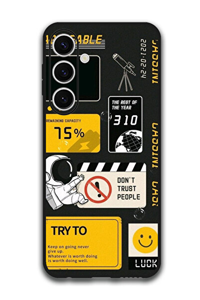 Theodor جراب واقٍ مضاد للخدش والصدمات لهاتف Samsung Galaxy S24 FE، لا تثق بالناس