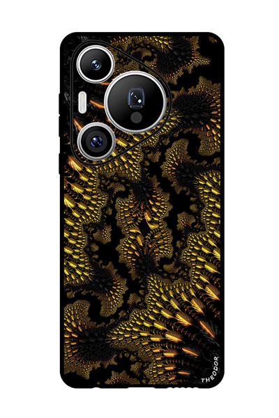 Theodor جراب حماية لهاتف هواوي بيورا 70 برو بلس fractal_abstraction_sinuous