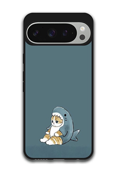 Theodor جراب واقٍ مضاد للخدش والصدمات لهاتف Google Pixel 9 Pro XL قطة وسمكة