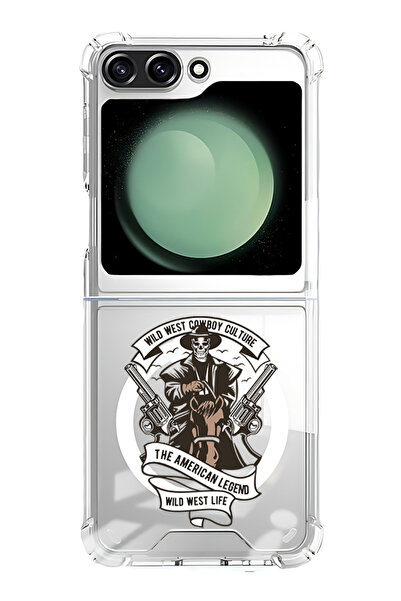 Theodor غلاف لهاتف Samsung Galaxy Z Flip 5 متوافق مع MagSafe، غطاء ممتص للصدم...