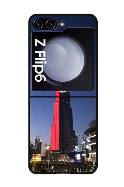 Theodor جراب حماية لهاتف سامسونج جالاكسي زد فليب 6، علم الإمارات العربية المت...