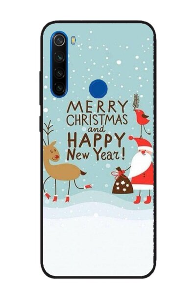 Atlas Husa personalizata Xiaomi Redmi Note 8, Happy Christmas and New Year, multicolor, S1D1M0047