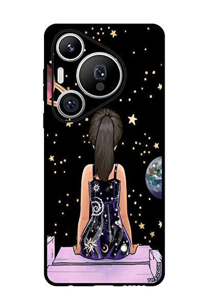 Theodor جراب واقٍ مضاد للخدش والصدمات لهاتف هواوي بيورا 70 برو بلس فتاة تشاهد...