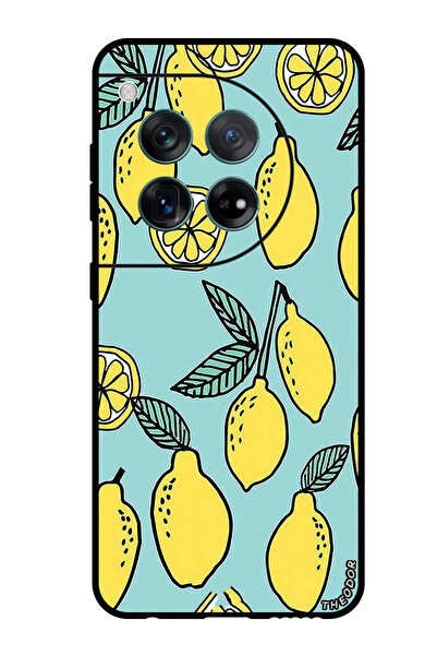 Theodor جراب واقٍ مضاد للخدش والصدمات لهاتف OnePlus 12، لون ليموني، فيروزي