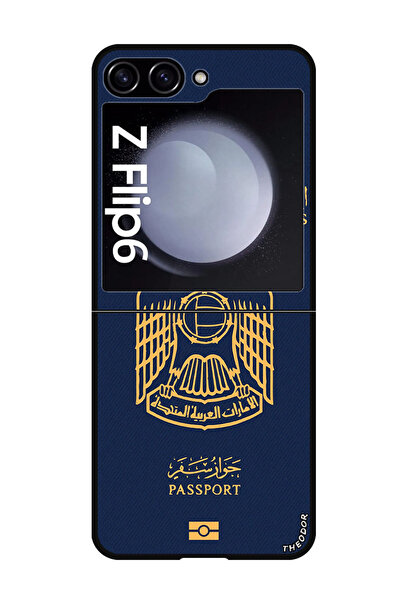 Theodor جراب واقٍ مضاد للخدش والصدمات لهاتف Samsung Galaxy Z Flip 6 جواز سفر الإمارات 2