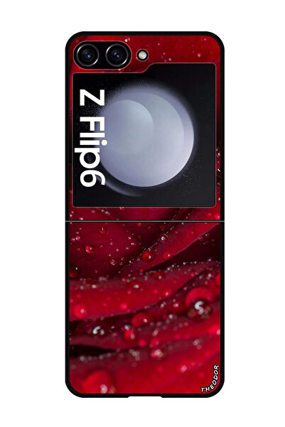 Theodor جراب واقٍ مضاد للخدش والصدمات لهاتف Samsung Galaxy Z Flip 6 - بتلات و...