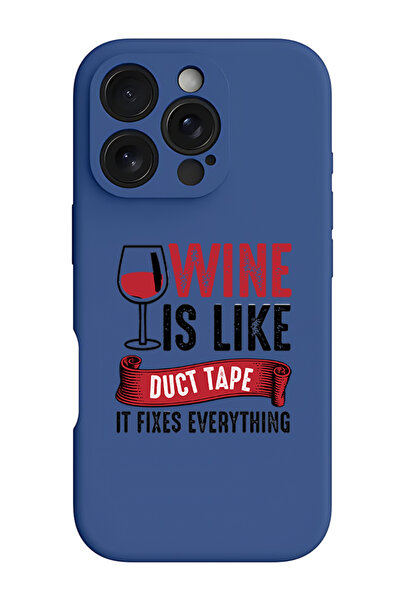 Theodor جراب سيليكون سائل واقٍ مقاوم للصدمات لهاتف iPhone 16 Pro Max أزرق - ا...