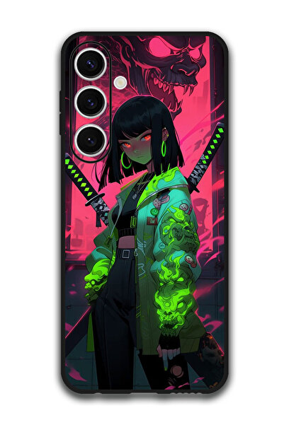 Theodor جراب واقٍ مضاد للخدش والصدمات لهاتف Samsung Galaxy S24 FE، فتاة يابانية