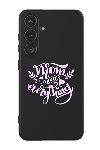 Theodor غطاء حماية سيليكون سائل لهاتف سامسونج جالكسي S24 بلس (أسود) - أمي تعن...