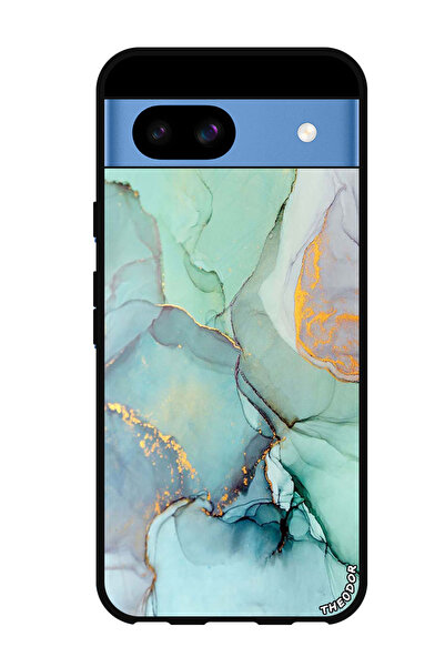 Theodor جراب واقٍ مضاد للخدش والصدمات لهاتف Google Pixel 8a مع خطوط الشقوق