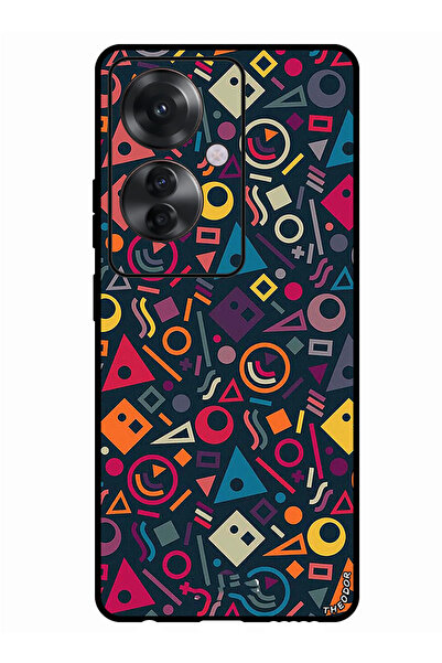 Theodor جراب واقٍ مضاد للخدش والصدمات لهاتف Oppo F25 Pro بتصميم رسومات خربشات