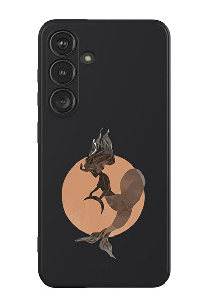 Theodor غطاء حماية سيليكون سائل مقاوم للصدمات لهاتف سامسونج جالاكسي S24 (أسود...