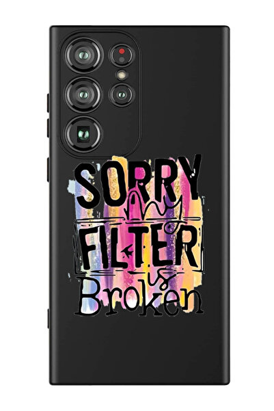 Theodor غطاء حماية سائل من السيليكون لهاتف سامسونج جالاكسي S24 ألترا (أسود) -...