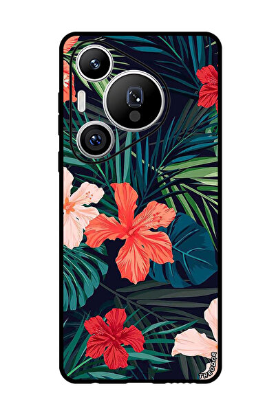 Theodor جراب واقٍ مضاد للخدش والصدمات لهاتف هواوي بيورا 70 برو بلس - زهور (2)