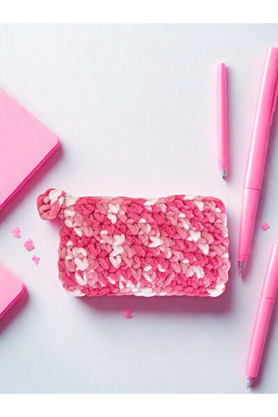 moonaja El Yapımı Antialerjik Örgü Kalemlik Kalem Kutusu – Fermuarlı & Astarlı