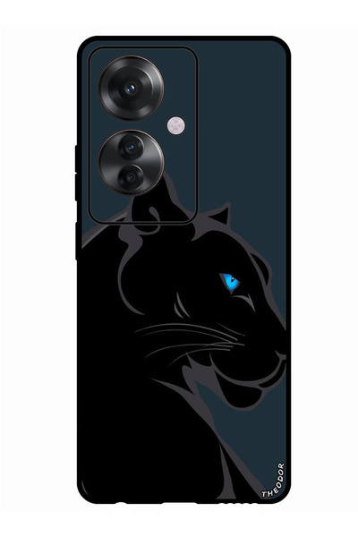 Theodor جراب واقٍ مضاد للخدش والصدمات لهاتف Oppo Reno 11F بنقشة فن الفهد