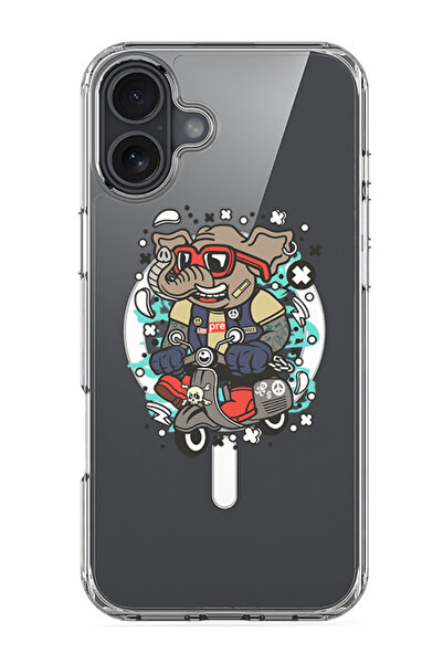 Theodor جراب Magsafe متوافق مع iPhone 16، غطاء ممتص للصدمات للهاتف - فيل على ...