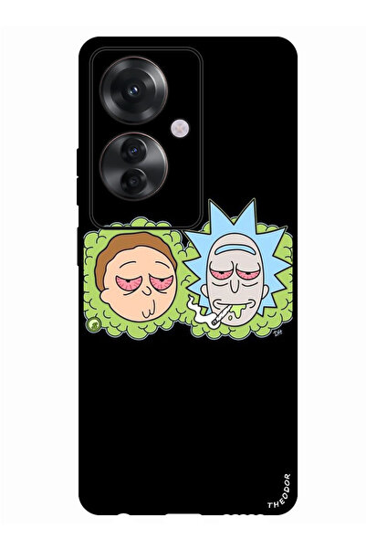 Theodor جراب واقٍ مضاد للخدش والصدمات لهاتف Oppo Reno 11F، عيون ريك الحمراء