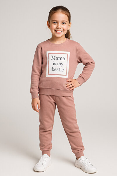 mb kids طقم رياضي للفتيات من Mama Print مكون من خيطين