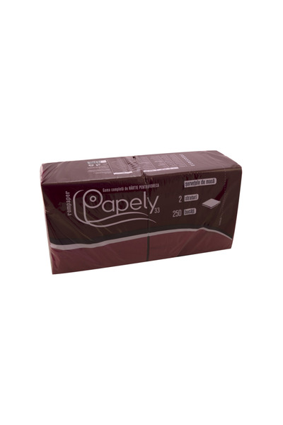 ElastiX shop Burgundy Table Napkins, 2 Layers, 33x33 cm, 250 Pieces