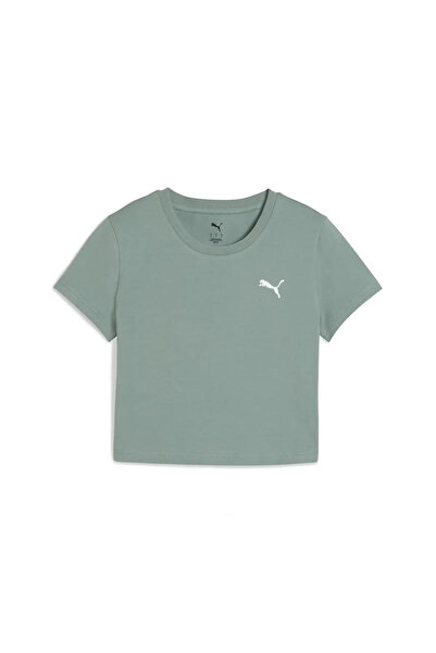 Puma WARDROBE ESS Baby Tee Πράσινο γυναικείο μπλουζάκι