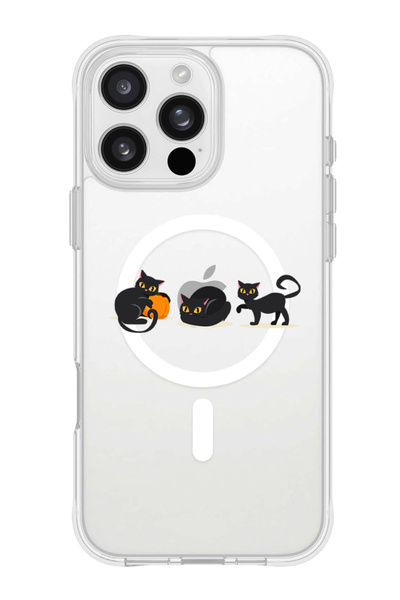 Theodor جراب ماج سيف لهاتف آيفون 16 برو، غطاء ممتص للصدمات مقاوم للصدمات - قط...