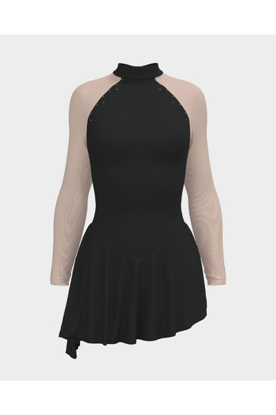 sagester 165/Sw Black Lycra & Mesh Detailed Dress