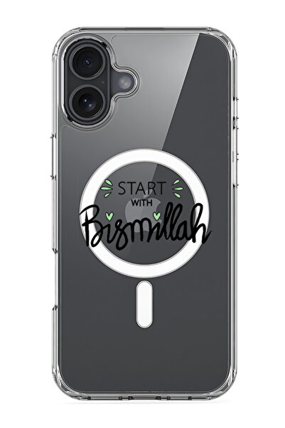 Theodor جراب ماج سيف متوافق مع آيفون 16، غطاء ممتص للصدمات للهاتف - ابدأ ببسملة