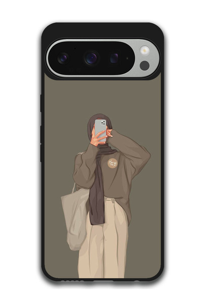 Theodor جراب واقٍ مضاد للخدش والصدمات لهاتف Google Pixel 9 Pro XL صورة فتاة