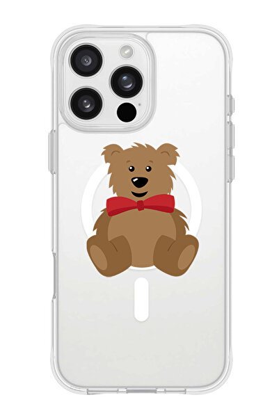 Theodor جراب ماج سيف لهاتف آيفون 16 برو ماكس، غطاء حماية مقاوم للصدمات - دب تيدي