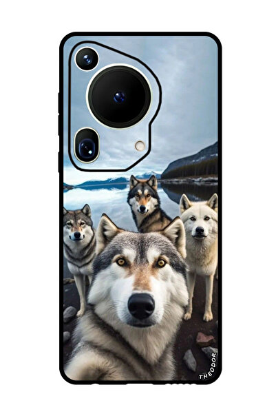 Theodor جراب واقٍ مضاد للخدش والصدمات لهاتف هواوي بيورا 70 ألترا وولف سيلفي