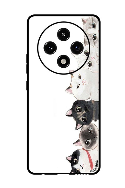 Theodor جراب واقٍ مضاد للخدش والصدمات لهاتف Oppo A3 Pro، قطط لطيفة