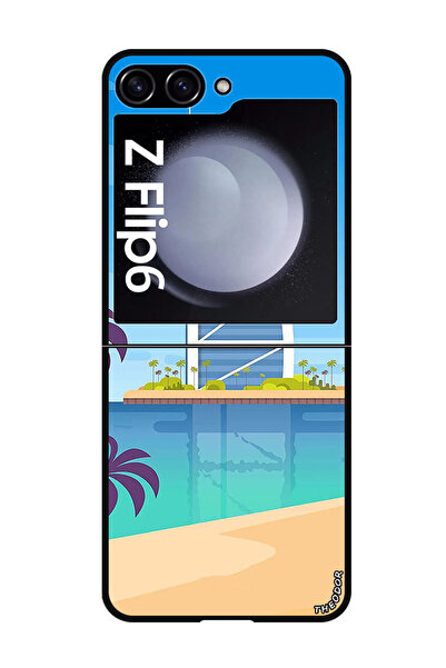 Theodor غطاء حماية مضاد للخدش والصدمات لهاتف سامسونج جالاكسي زد فليب 6 تاور (توضيح)