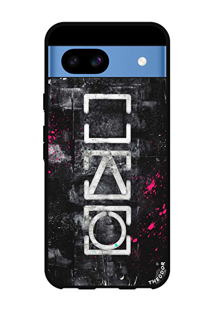 Theodor غطاء حماية مضاد للخدش والصدمات لهاتف جوجل بيكسل 8a برسومات رموز الحبار