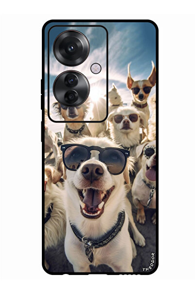 Theodor جراب واقٍ مضاد للخدش والصدمات لهاتف Oppo F25 Pro، غطاء سيلفي كلاب