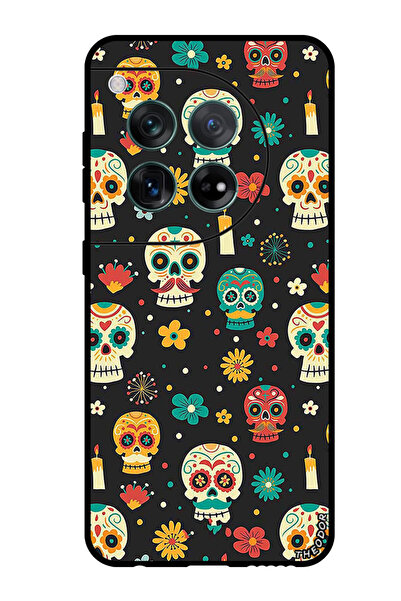 Theodor جراب واقٍ مضاد للخدش والصدمات لهاتف OnePlus 12 بأنماط هيكل عظمي