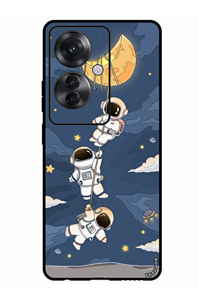 Theodor جراب واقٍ مضاد للخدش والصدمات لهاتف Oppo Reno 11F بتصميم رواد فضاء مع...