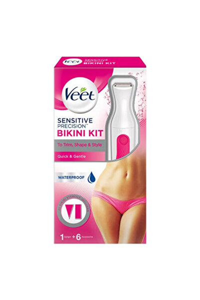 Veet - مجموعة تشذيب البكيني الحساسة والدقيقة المقاومة للماء - ماكينة حلاقة كه...