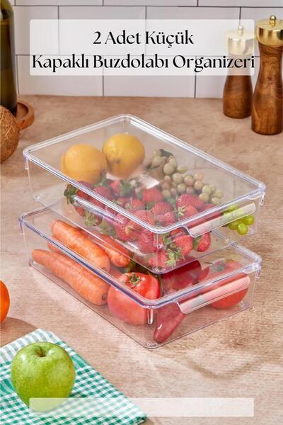 EWs 2 Lid Refrigerator Organizer & Refrigerator Organizer 3 Lt